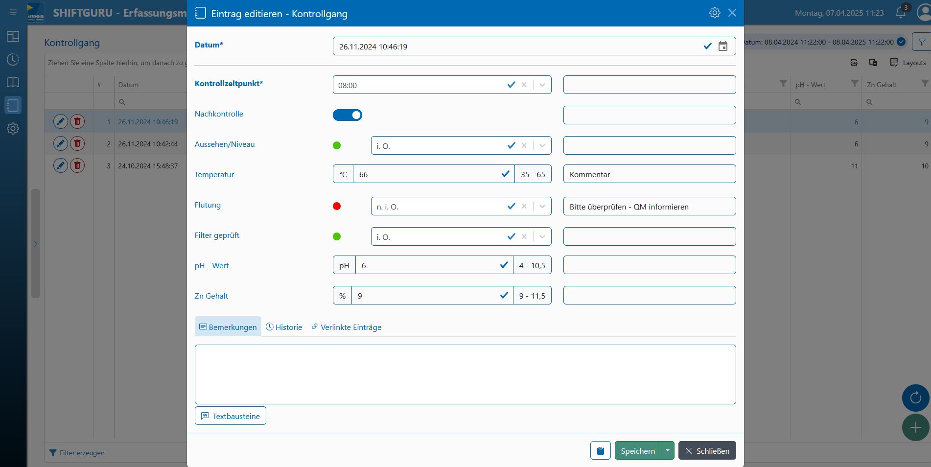 DCL - Digital Checklists - Glas register